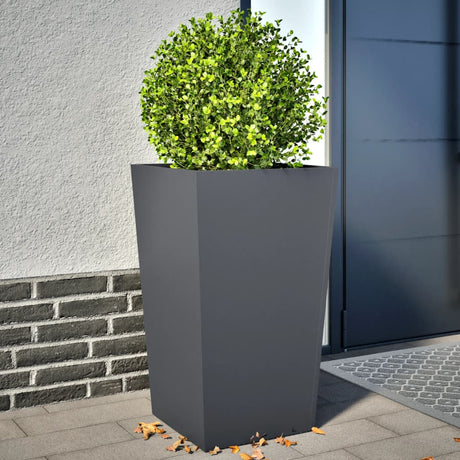 Vidaxx Pflanzgefäße 2 Stk. 45x45x75 cm Stahl Anthrazit