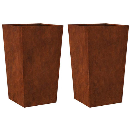 Vidaxx Pflanzgefäße 2 Stk. 45x45x75 cm wetterfester Stahl