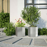 Vidaxx Pflanzgefäße 2 Stück Sechseck 46x40x45 cm Edelstahl