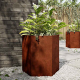 Vidaxx Pflanzgefäße 2 Stk. Sechseck 46x40x45 cm wetterfester Stahl