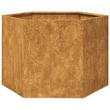 Vidaxx Pflanzgefäß Sechseck 69x60x45 cm wetterfester Stahl