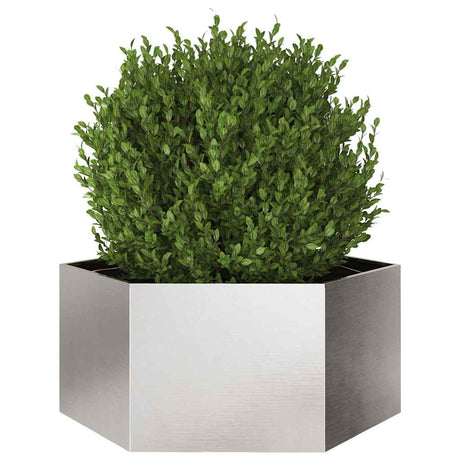 Vidaxx Pflanzgefäß Sechseck 104x90x45 cm Edelstahl