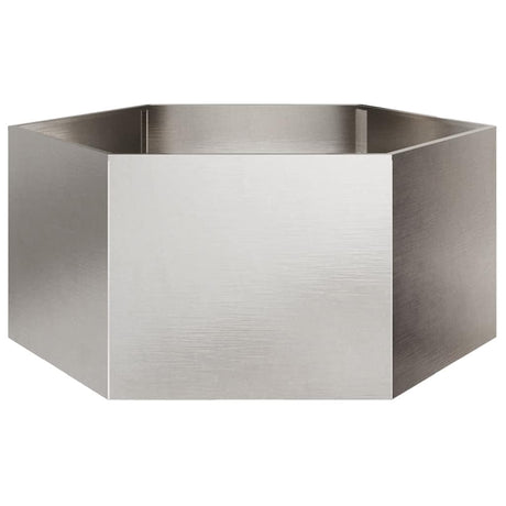 Vidaxx Pflanzgefäß Sechseck 104x90x45 cm Edelstahl