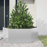 Vidaxx Pflanzgefäß Sechseck 138x120x45 cm verzinkter Stahl