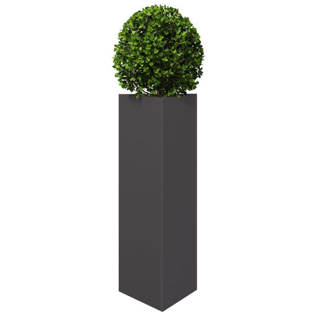 Vidaxx Pflanzgefäß Dreieck 30x26x75 cm Stahl schwarz