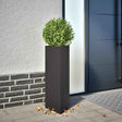 Vidaxx Pflanzgefäß Dreieck 30x26x75 cm Stahl schwarz