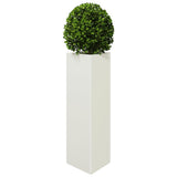 Vidaxx Pflanzgefäß Dreieck 30x26x75 cm Stahl weiß