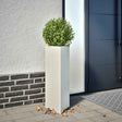 Vidaxx Pflanzgefäß Dreieck 30x26x75 cm Stahl weiß
