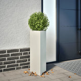 Vidaxx Pflanzgefäß Dreieck 30x26x75 cm Stahl weiß