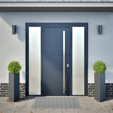 Vidaxx Pflanzgefäße 2 Stk. Dreieck 30x26x75 cm Stahl Anthrazit