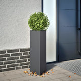 Vidaxx Pflanzgefäße 2 Stk. Dreieck 30x26x75 cm Stahl Anthrazit