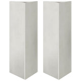 Vidaxx Pflanzgefäße 2 Stk. Dreieck 30x26x75 cm Edelstahl