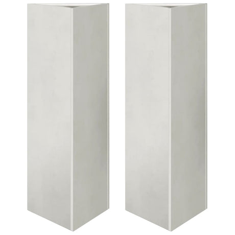 Vidaxx Pflanzgefäße 2 Stk. Dreieck 30x26x75 cm Edelstahl
