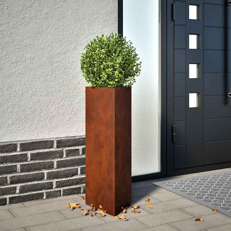 Vidaxx Pflanzgefäße 2 Stk. dreieckig 30x26x75 cm wetterfester Stahl