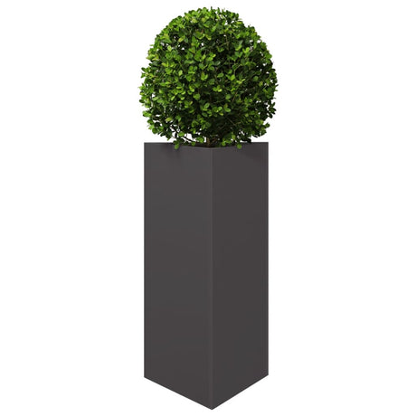 Vidaxx Pflanzgefäß Dreieck 40x34,5x70 cm Stahl schwarz