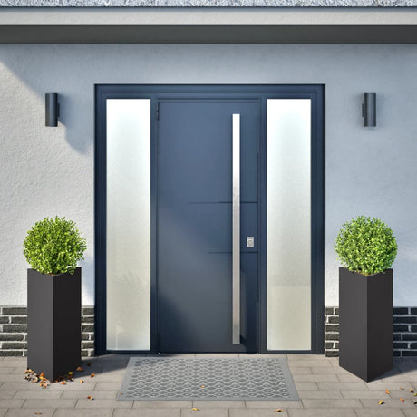 Vidaxx Pflanzgefäße 2 Stk. Dreieck 40x34,5x70 cm Stahl schwarz