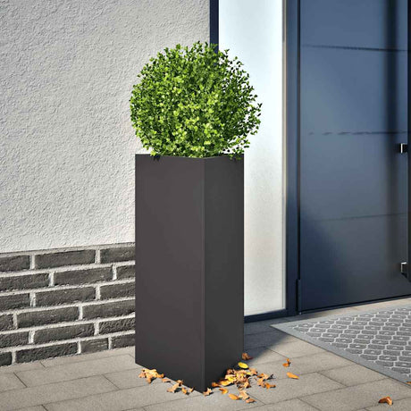 Vidaxx Pflanzgefäße 2 Stk. Dreieck 40x34,5x70 cm Stahl schwarz