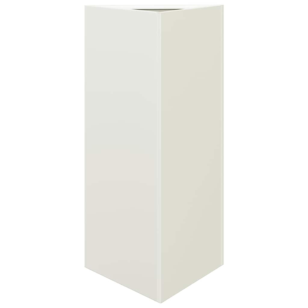Vidaxx Pflanzgefäß Dreieck 40x34,5x70 cm Stahl weiß