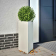 Vidaxx Pflanzgefäß Dreieck 40x34,5x70 cm Stahl weiß