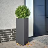 Vidaxx Pflanzgefäße 2 Stk. Dreieck 40x34,5x70 cm Stahl Anthrazit