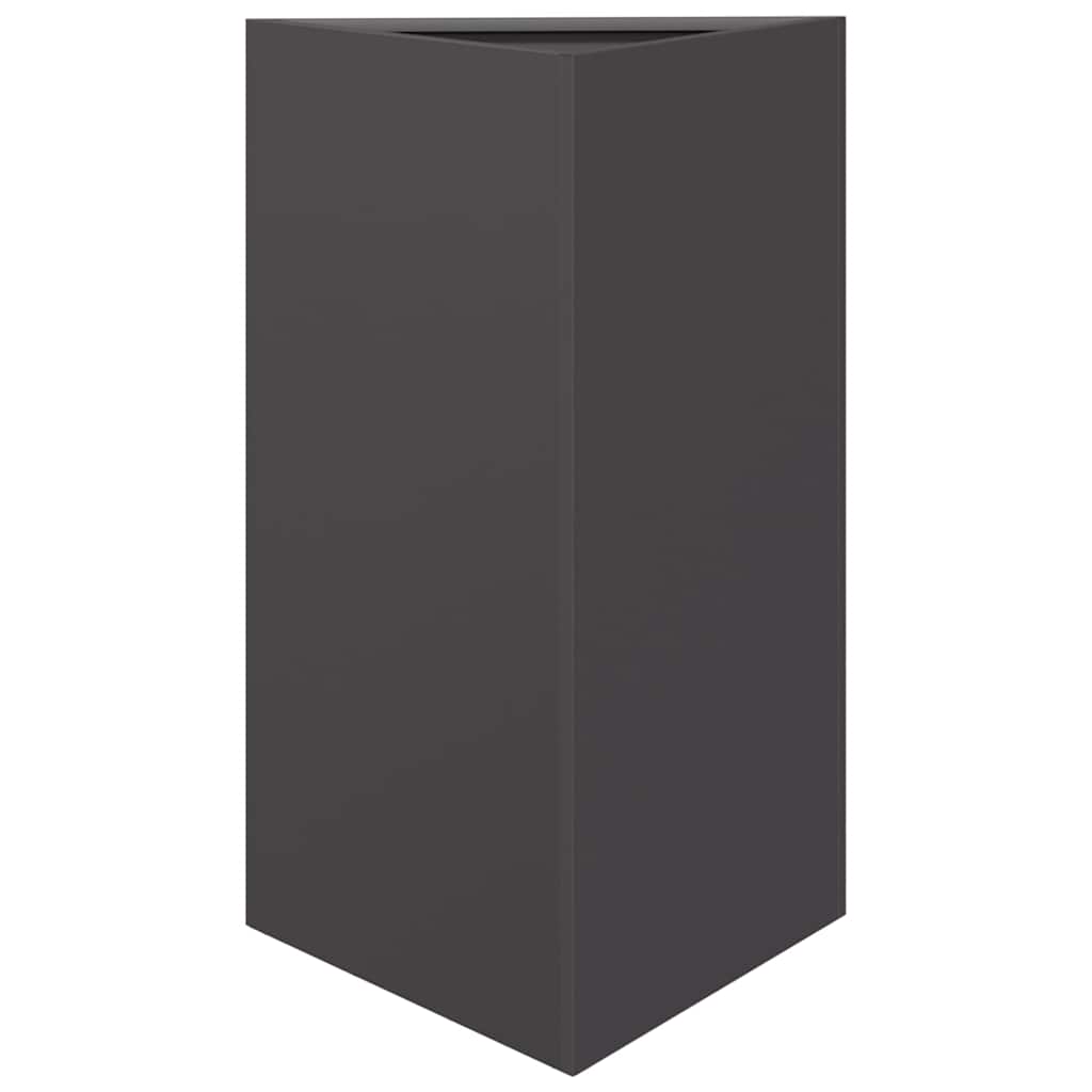 Vidaxx Pflanzgefäß Dreieck 50x43x75 cm Stahl schwarz