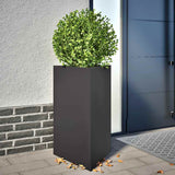 Vidaxx Pflanzgefäß Dreieck 50x43x75 cm Stahl schwarz