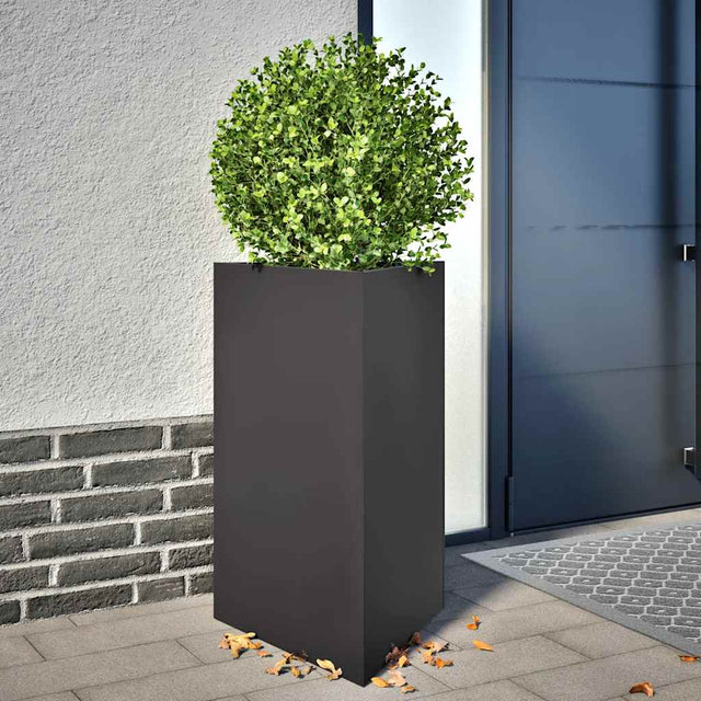 Vidaxx Pflanzgefäß Dreieck 50x43x75 cm Stahl schwarz