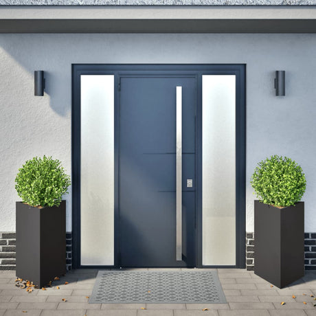 Vidaxx Pflanzgefäße 2 Stk. Dreieck 50x43x75 cm Stahl schwarz