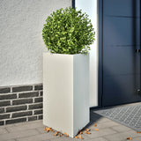 Vidaxx Pflanzgefäße 2 Stk. Dreieck 50x43x75 cm Stahl weiß