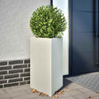 Vidaxx Pflanzgefäße 2 Stk. Dreieck 50x43x75 cm Stahl weiß