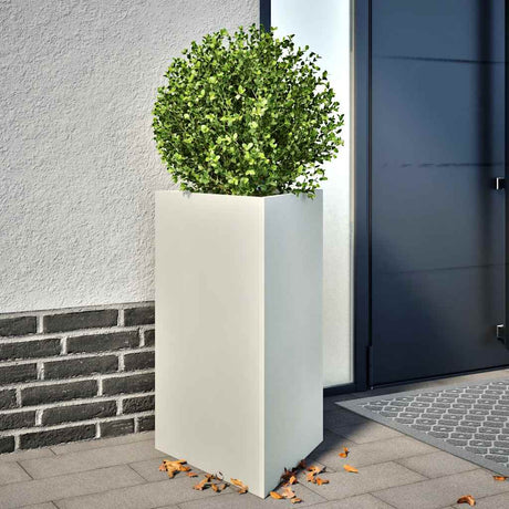 Vidaxx Pflanzgefäße 2 Stk. Dreieck 50x43x75 cm Stahl weiß