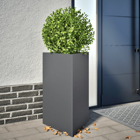 Vidaxx Pflanzgefäße 2 Stk. Dreieck 50x43x75 cm Stahl Anthrazit