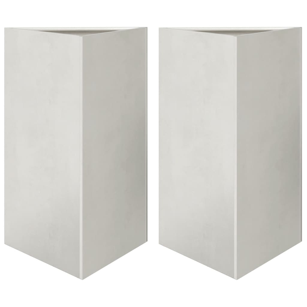 Vidaxx Pflanzgefäße 2 Stk. Dreieck 50x43x75 cm Edelstahl