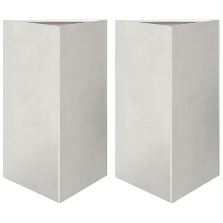 Vidaxx Pflanzgefäße 2 Stk. Dreieck 50x43x75 cm Edelstahl