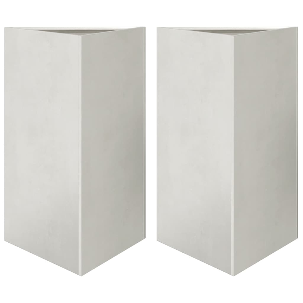 Vidaxx Pflanzgefäße 2 Stk. Dreieck 50x43x75 cm Edelstahl