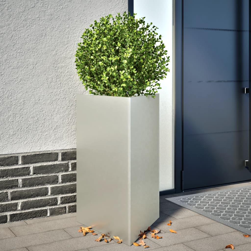 Vidaxx Pflanzgefäße 2 Stk. Dreieck 50x43x75 cm Edelstahl