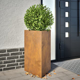 Vidaxx Pflanzgefäß dreieckig 50x43x75 cm wetterfester Stahl