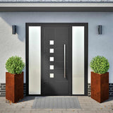 Vidaxx Pflanzgefäße 2 Stk. dreieckig 50x43x75 cm wetterfester Stahl