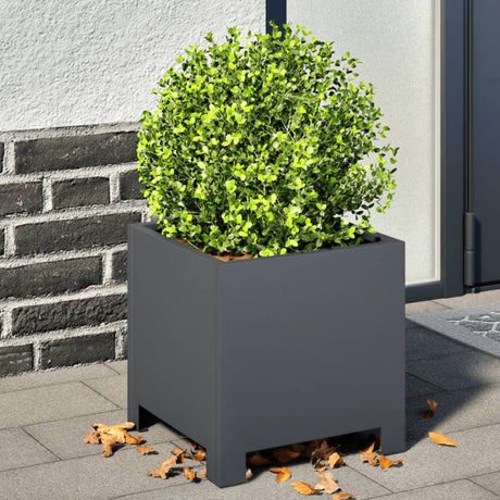 Vidaxx Pflanzgefäß 30x30x30 cm Stahl Anthrazit