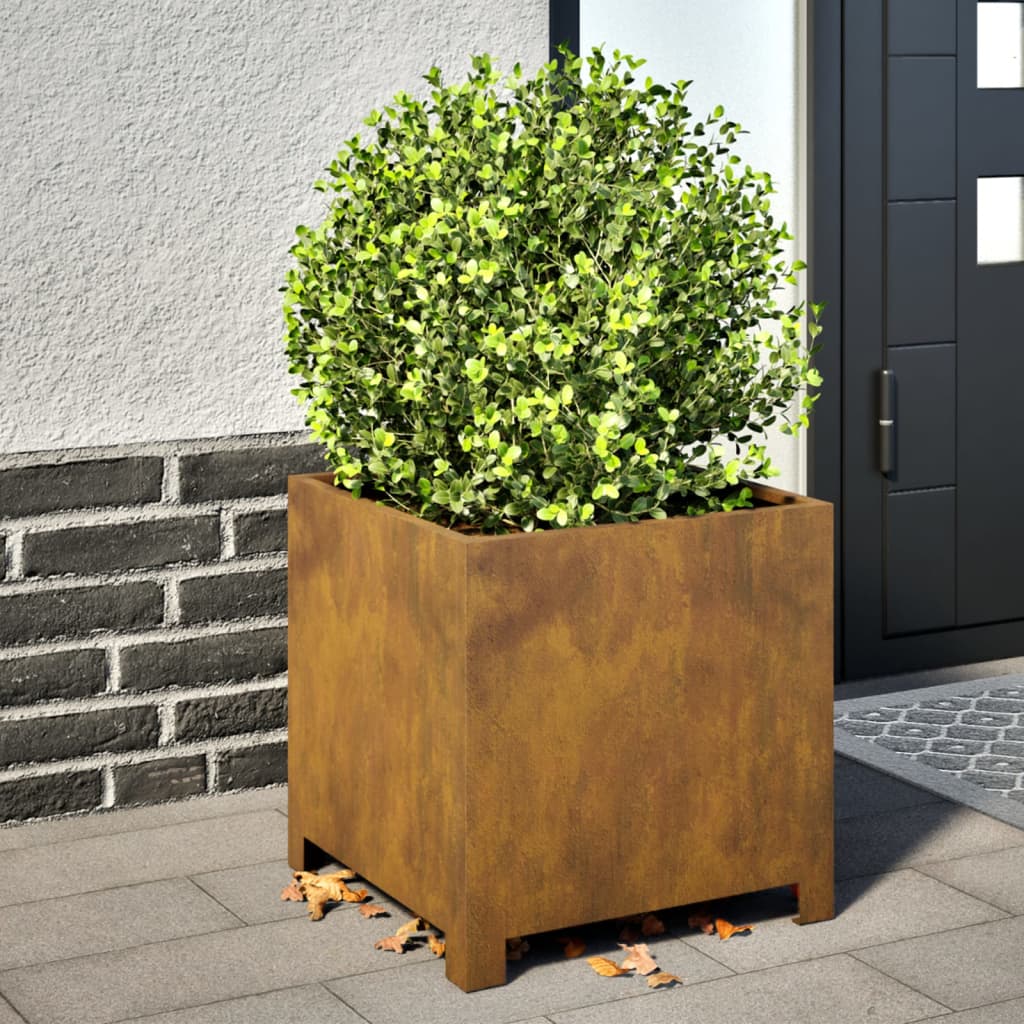 Vidaxx Pflanzgefäße 2 Stk. 40x40x40 cm wetterfester Stahl