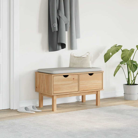 Vidaxl gangbankje otta 80x40x45 cm massief grenenhout