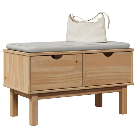 Vidaxl gangbankje otta 80x40x45 cm massief grenenhout