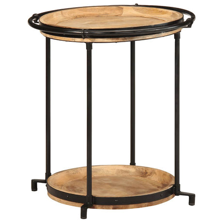 Vidaxl bijzettafel ø55x60 cm massief mangohout