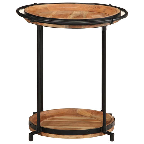 Vidaxl bijzettafel ø55x60 cm massief acaciahout