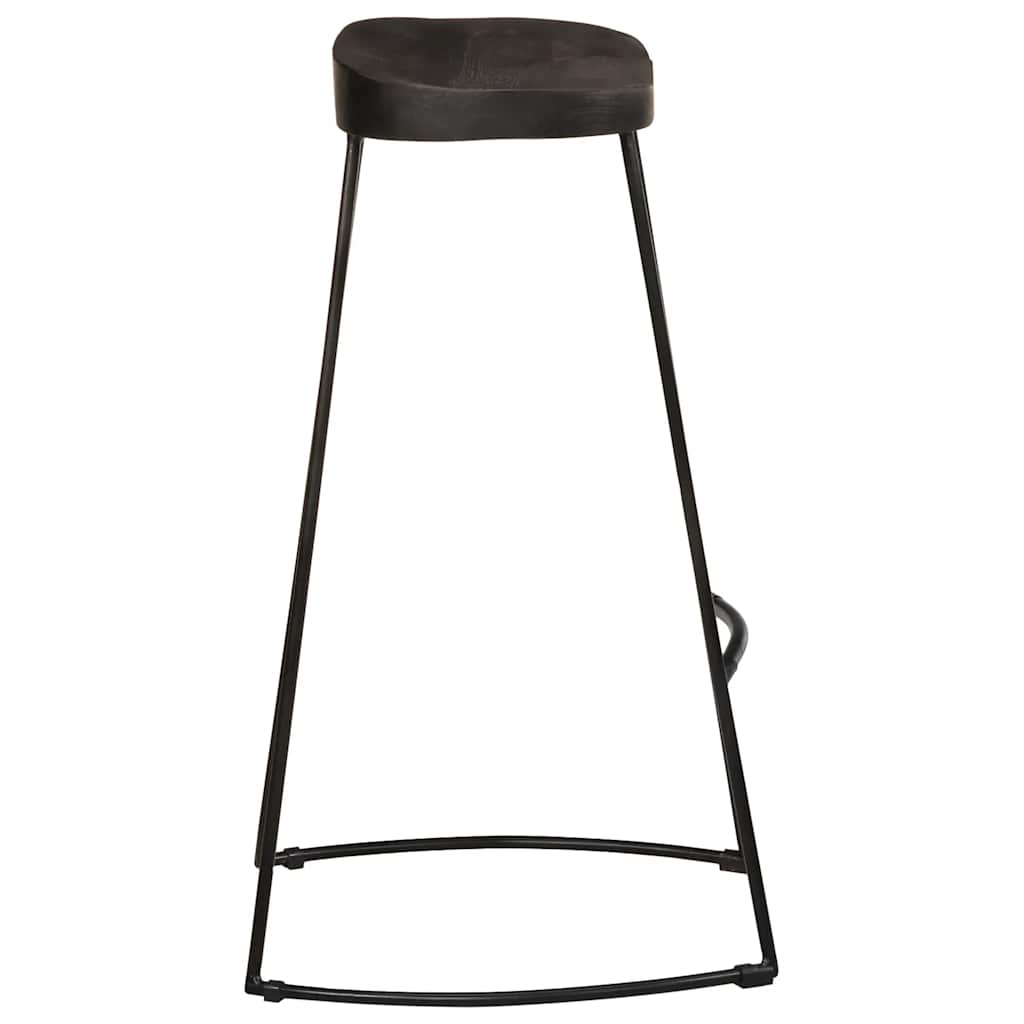 Vidaxl barkrukken 2 st zwart 45x40x78 cm massief mangohout