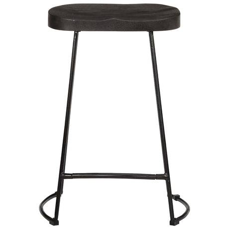 Vidaxl barkrukken 2 st zwart 45x40x62 cm massief mangohout