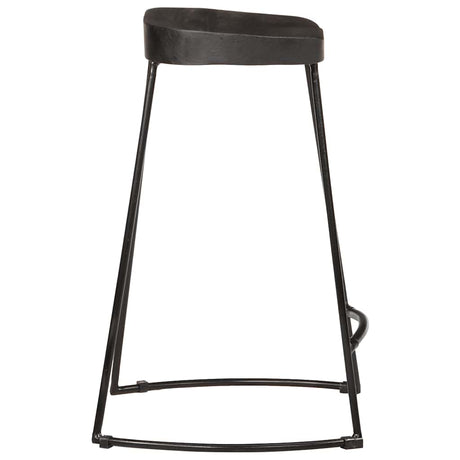 Vidaxl barkrukken 2 st zwart 45x40x62 cm massief mangohout