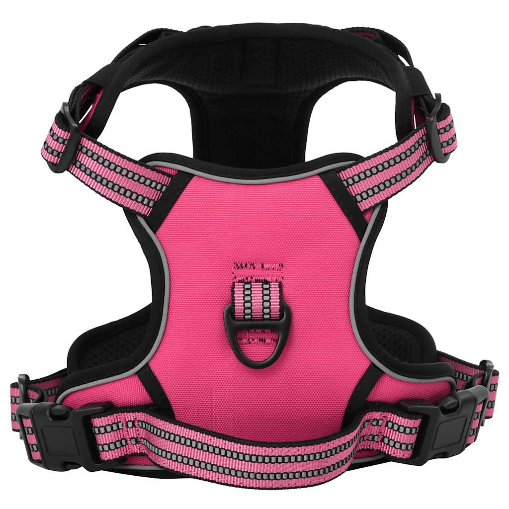 VidaXL Hundegeschirr mit reflektierenden Streifen verstellbar in Rosa