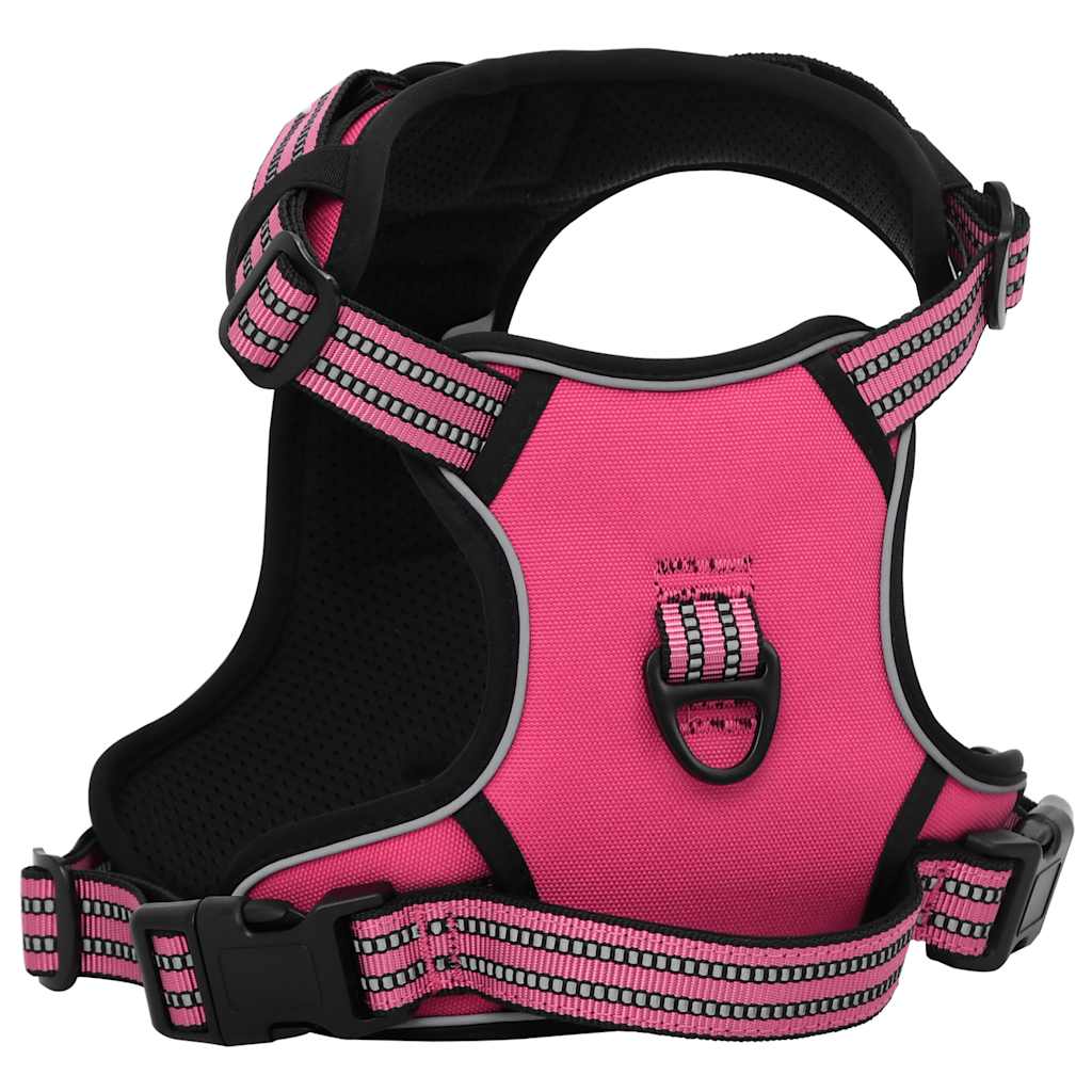 VidaXL Hundegeschirr mit reflektierenden Streifen verstellbar in Rosa