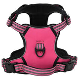 Vidaxl Hundegeschirr mit reflektierenden Streifen, verstellbar, L, Rosa